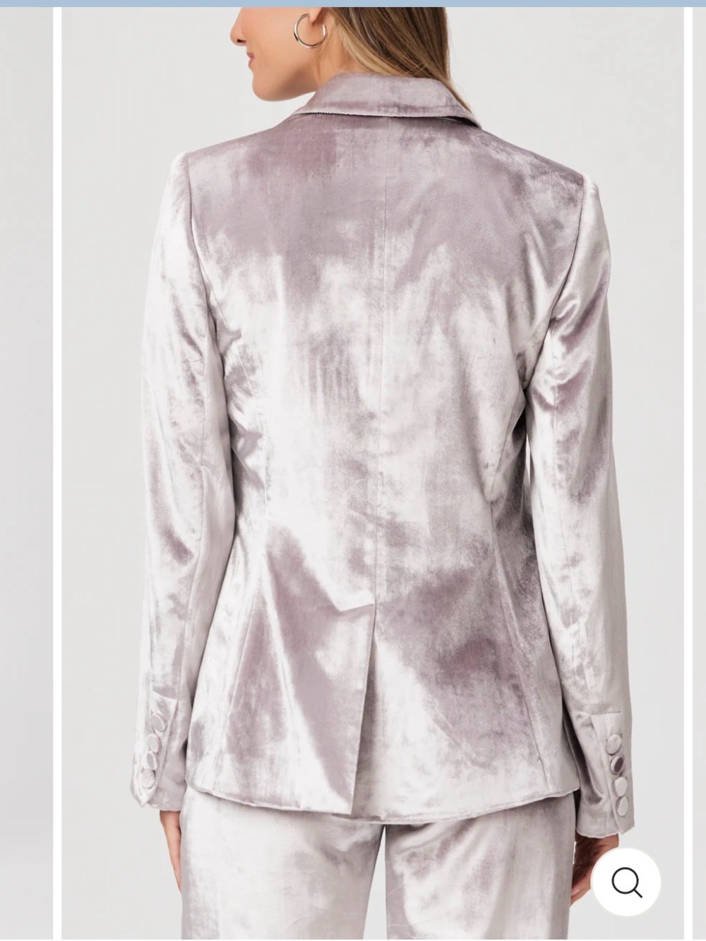 PAIGE Velvet Blazer in Light Pewter - Picture 2 of 10